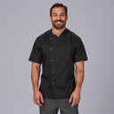 CHAQUETILLA COCINA M/C NEGRA  LUQUE BOTON CLIC