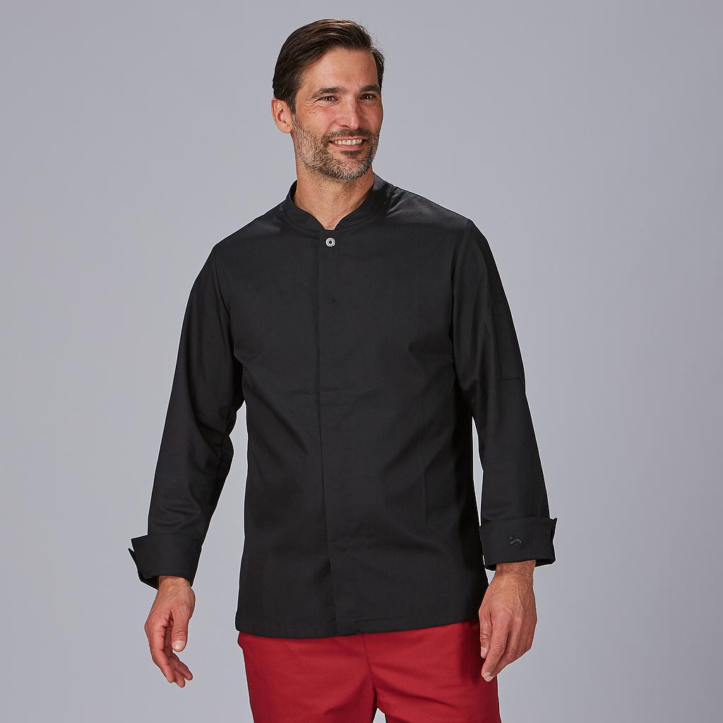 [944800-001-XS] CHAQUETILLA COCINA M/LARGA BOTON CENTRAL TRANSPIRABLE MARIN (XS, 1 NEGRO)