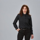 BLUSA M/L ENTALLADA SIN BOLSILLO POPELIN CUELLO CAMISERO