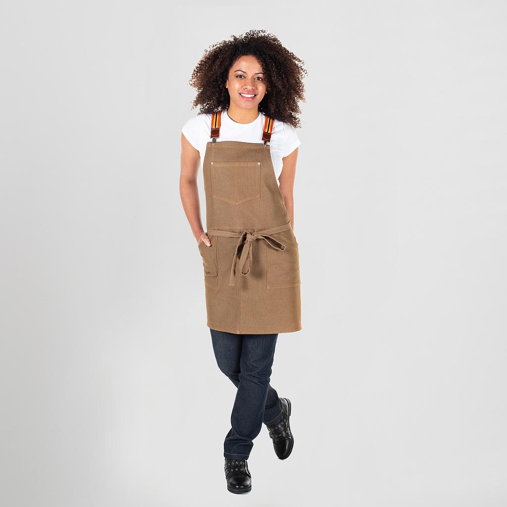 [155100-823-UD] DELANTAL PETO BOLSILLO VAQUERO 74X80 CM TABERNAS sin tirante (823 VAQUERO ARENA)