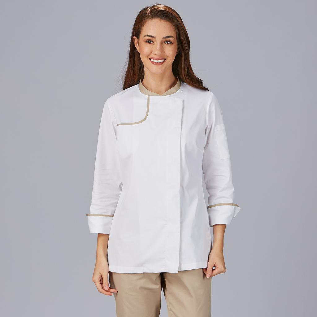 [942900-142-XS] CHAQUETILLA COCINA SRA M/L FILO CUELLO OTERO GARYS 942900 (XS, 142 ARENA)