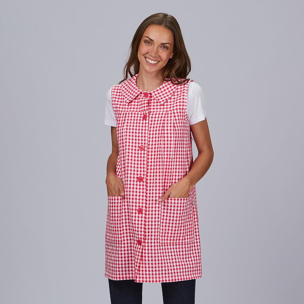 [593100-264-XS] BATA MUJER S/MANGA VICHY BAMBULA ADULTO 65%ALGODON 35%POLIES (XS, 264 VICHY BAMBULA FUCSIA)