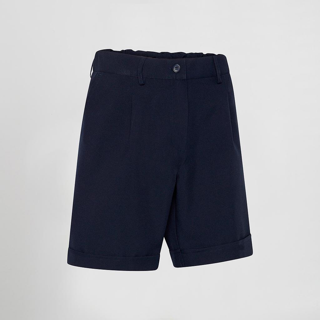 [204500-104-XS] PANTALON CORTO SRA BOLSILLOS Y PASADOR CINTURON 65%POL 200GR (XS, 104 MARINO)