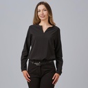 BLUSA SRA M/L TEJIDO ELASTICO SIN CUELLO 86%POLIESTER 14%ELA