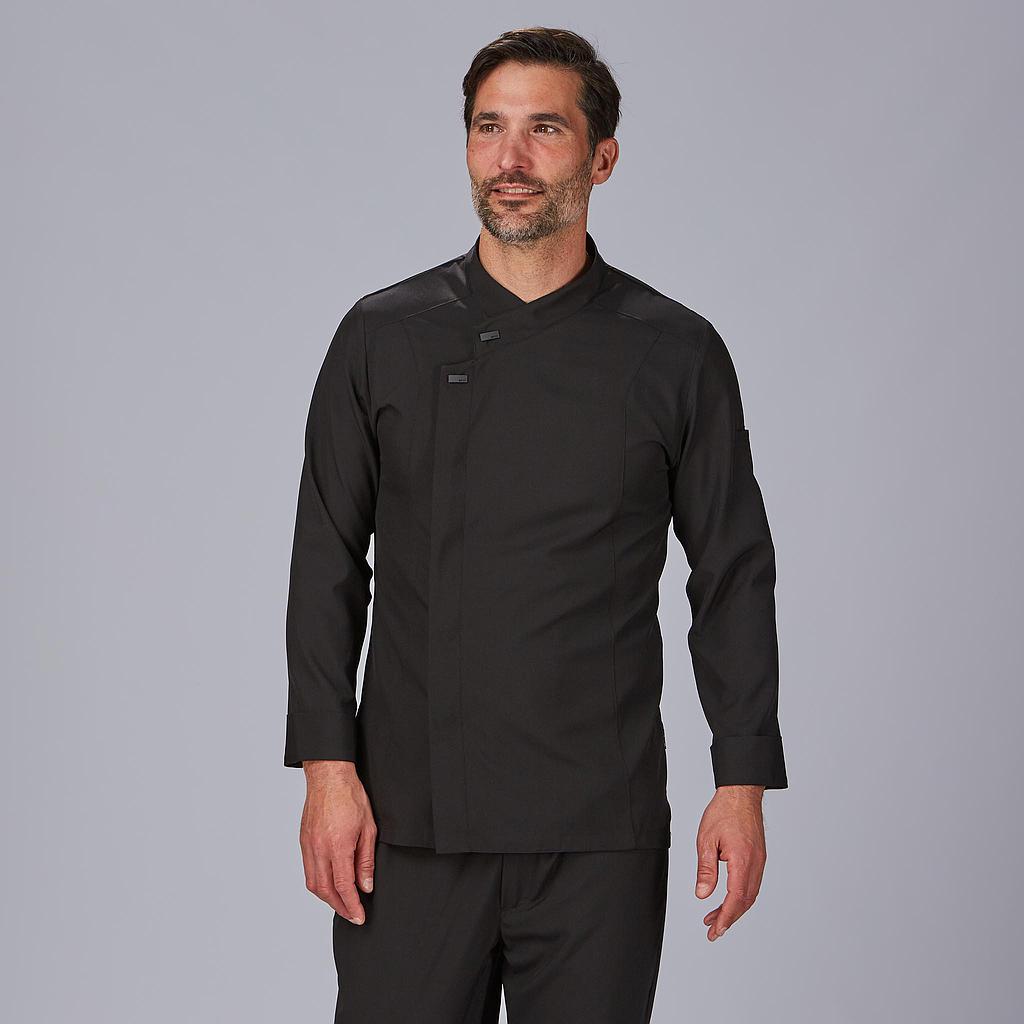 [930029-001-XS] CHAQUETILLA COCINA M/L DIAZ SUPER SLIM FIT MUY FINA GARYS 930029 (XS, 1 NEGRO)