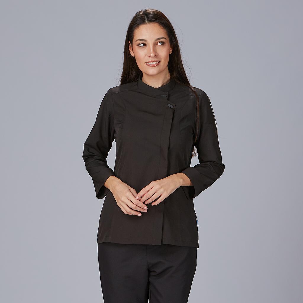 [930047-001-XS] CHAQUETILLA MUJER COCINA M/L TEJADA SUPER SLIM FIT MUY FINA GARYS 930047 (XS, 1 NEGRO)