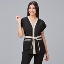 CASACA MANGAS CORTA MUJER CINTURON X.LINEN LOTO GARYS 600027