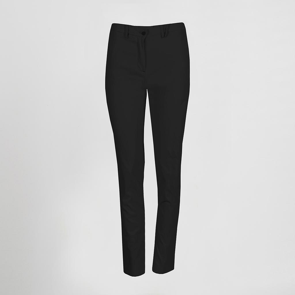 [700028-001-36] PANTALON CHINO SRA 177GR 100%POLIESTER T400 ANTI ARRUGAS (36, 1 NEGRO)