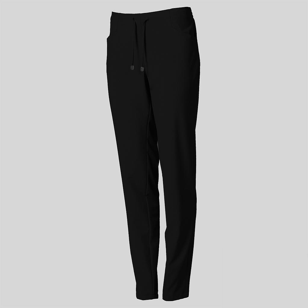 [704800-001-XS] PANTALON SRA  MICROFIBRA GOMA COMPLETA ELASTAN BOL AMERICANO (XS, 1 NEGRO)