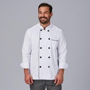 CHAQUETILLA COCINA M/L FILOS COLOR BOTON PASTA