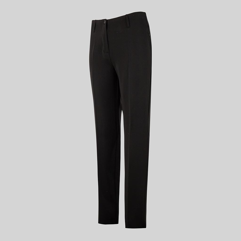 [202300-001-36] PANTALON SRA TALLE BAJO PASADOR CINTURON SIN BOLS BIELASTICO (36, 1 NEGRO)