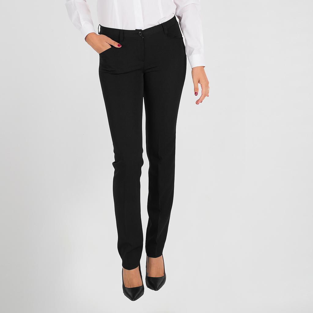 [203500-001-36] PANTALON SRA 2 BOL HORIZONTALES BIOLASTIC 96% POL 4% ELAST (36, 1 NEGRO)