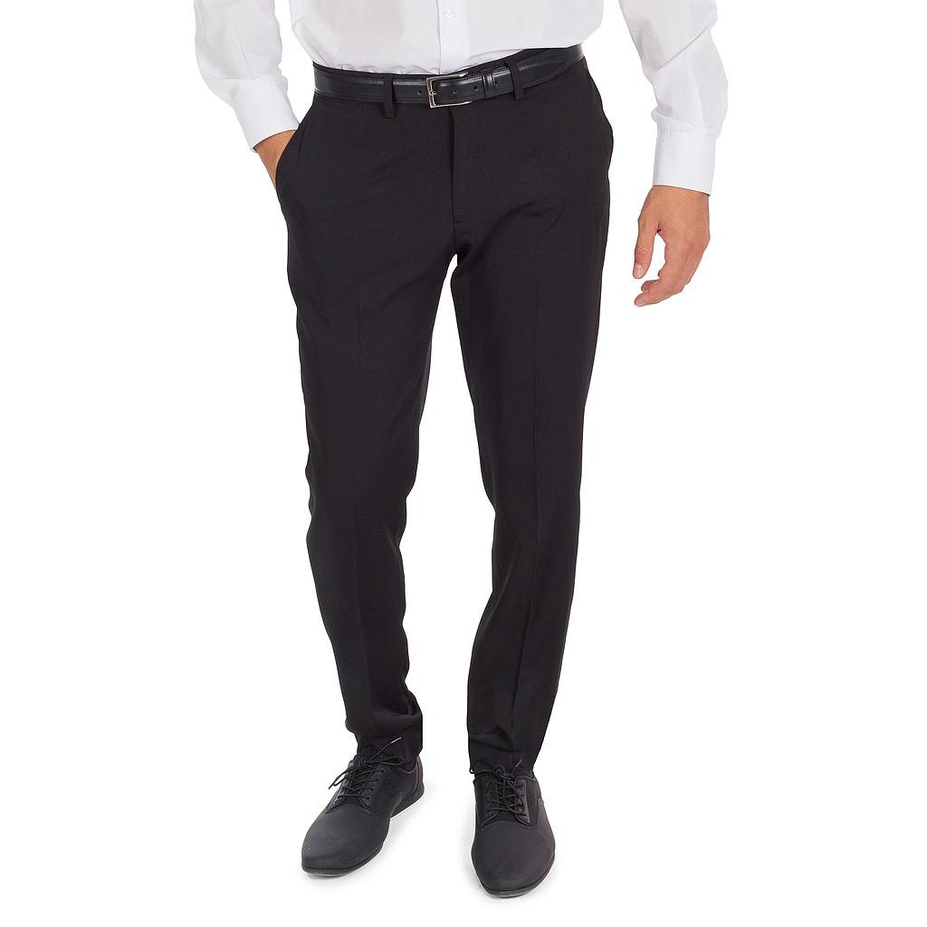 [793100-001-36] PANTALON CRO 96%POLIES 4% ELASTAN SIN PINZA AJUSTADO (36, 1 NEGRO)