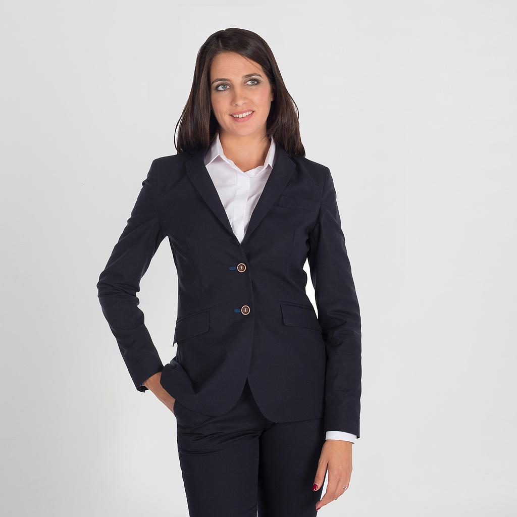 [821500-104-36] CHAQUETA SRA 2 BOTONES COLD AJUSTADA 97% ALG 3%  ELASTANO (36, 104 MARINO)