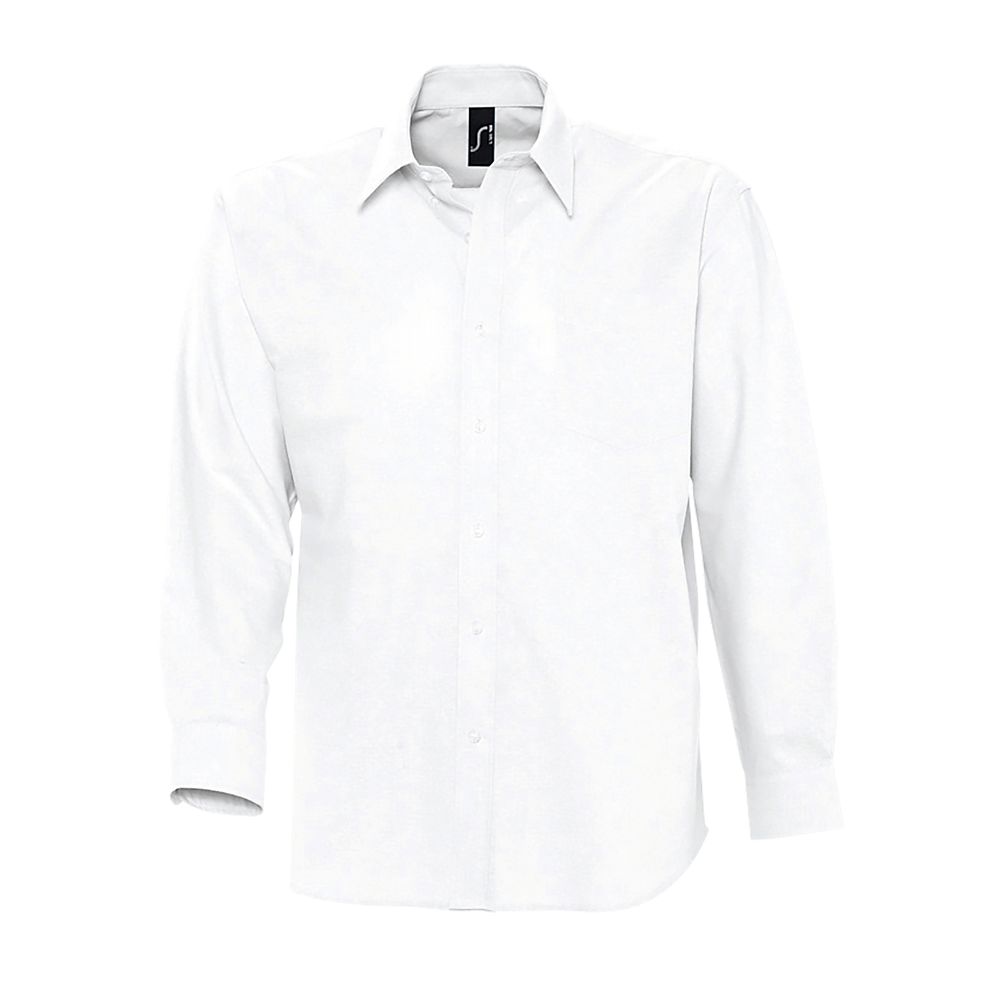 [BOSTON_102_S] CAMISA CRO M/L OXFORD 1 BOLS BOTON CUELLO 70ALG 30POL BOSTON (S, 102 BLANCO)