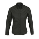 BLUSA M/L ELASTAN 140GR CUELLO CAMISERO ENTALLADA EDEN
