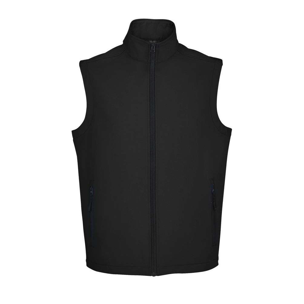 [RACE BW MEN_312_S] CHALECO SOFT SHELL CRO 2  BOLSILLO 280 GR 2 CAPAS  96% POLIESTER 4% ELASTAN RELAX (S, 312 NEGRO)