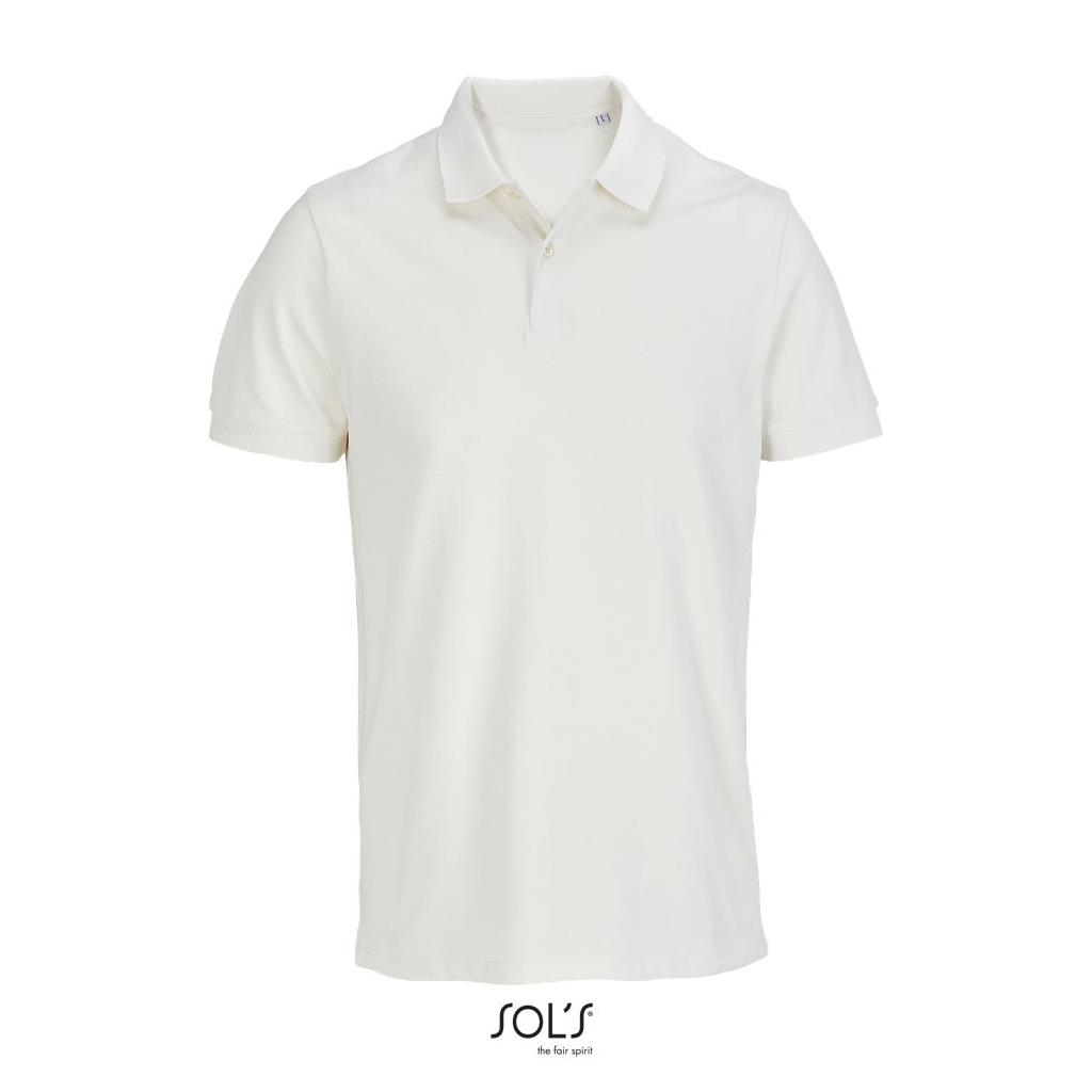 [PACIFIC_104_S] POLO UNISEX MANGAS CORTA ALGODON 200 GRAMOS PACIFIC SOLS (S, 104 BLANCO CREMA)