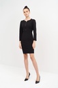 VESTIDO M/3/4 CREMALLERA FRONTAL 93%POL 7%ELASTAN 200GRAMOS