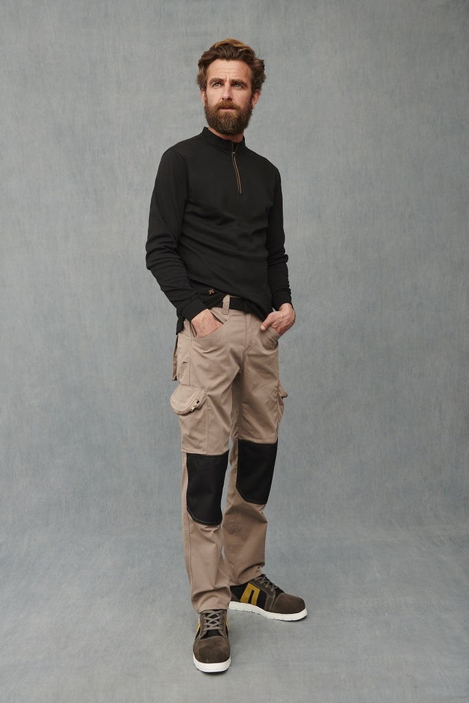 [01803_59_38] PANTALON MULTIBOLSILLOS AJUSTADO ELASTICO RIP STOP 20%ALGODO (38, 59 GRIS OSCURO)