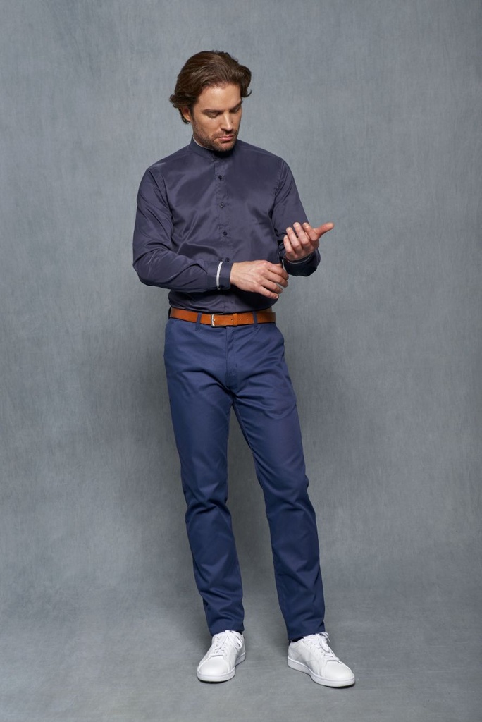 [01806_07_38] PANTALON CRO CHINO 60%ALGODON 30%ELASTAN AJUSTADO 240GRA (38, 07 MARINO)