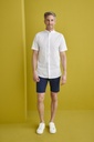 CAMISA CRO M/C CUELLO MAHO PEQUEÑO SIN BOLSILLO 4%ELASTAN FIT