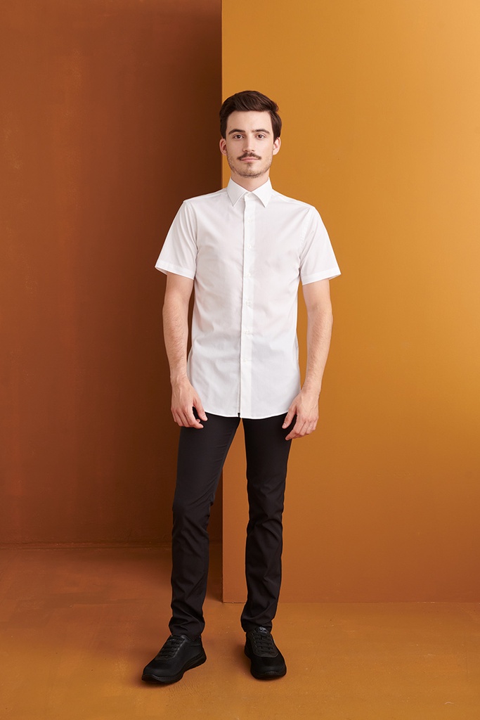 [02142_10_02] CAMISA M/C SIN BOLSILLO SLIM FIT 4%ELASTANO 21%ALGO 115GR (02, 10 BLANCO)