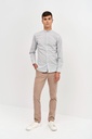 CAMISA M/L CUELLO MAHO ESTAMAPADO PEQUEÑO TEJIDO ELASTICO SIN BOLSILLO 72%POLIESTER 4%ELASTAN