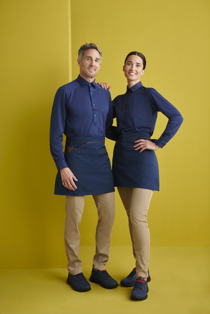 [02259_10_36] BLUSA POLO M/L PUNTO AJUSTADO 100%POLIESTER 140GR (36, 10 BLANCO)