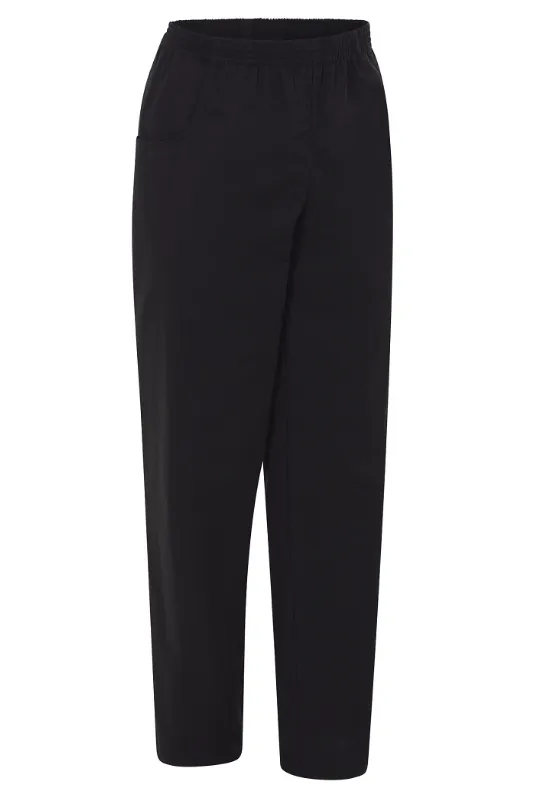 PANTALON COCINA NEGRO SARGA 215 GRAMOS 65% POLI 35%ALGODON 2 BOLSILLOS