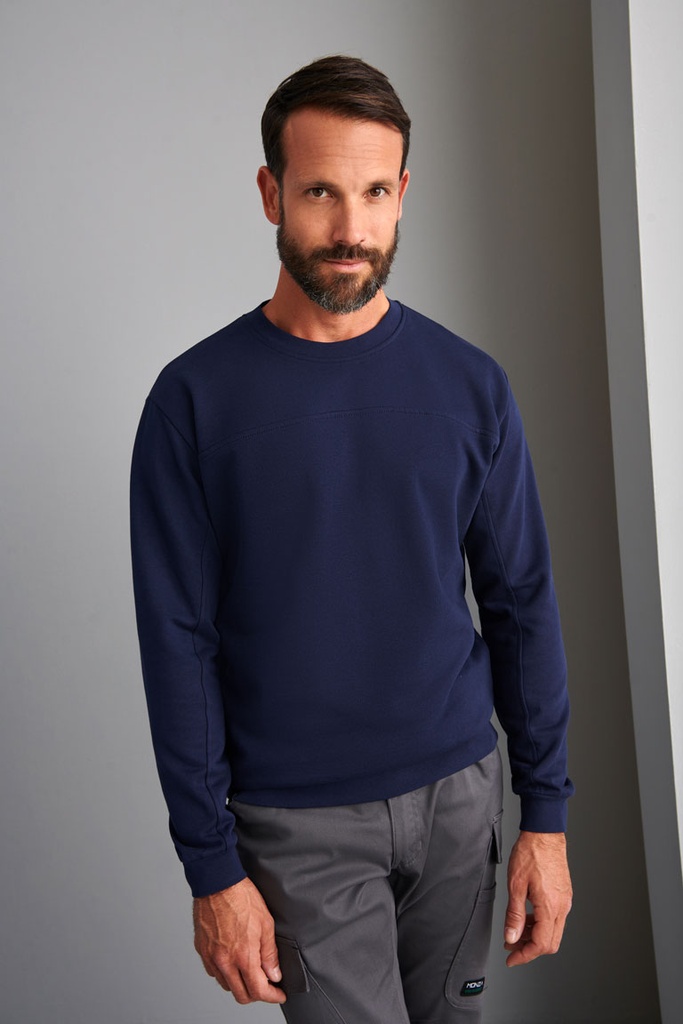 [04821_07_S] SUDADERA CRO CUELLO REDONDO 290 GR 100%ALGODON CORTE RECTO (S, 07 MARINO)