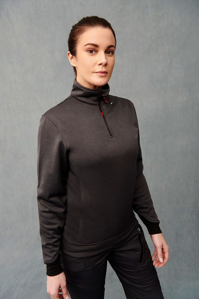 [04844_454_S] SUDADERA CRO MEDIA CREMALLERA LIGERA 250GR 100%POLIESTER BOLSILLO LATERAL MOVIL (S, 454 NEGRO / AZUL ELECTRICO)