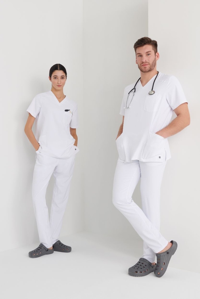 [PHOENIX 23.24_10_XS] CASACA PICO UNISEX 100% MICROFIBRA ELASTICA  PHOENIX TRANSPIRABLE (XS, 10 BLANCO)