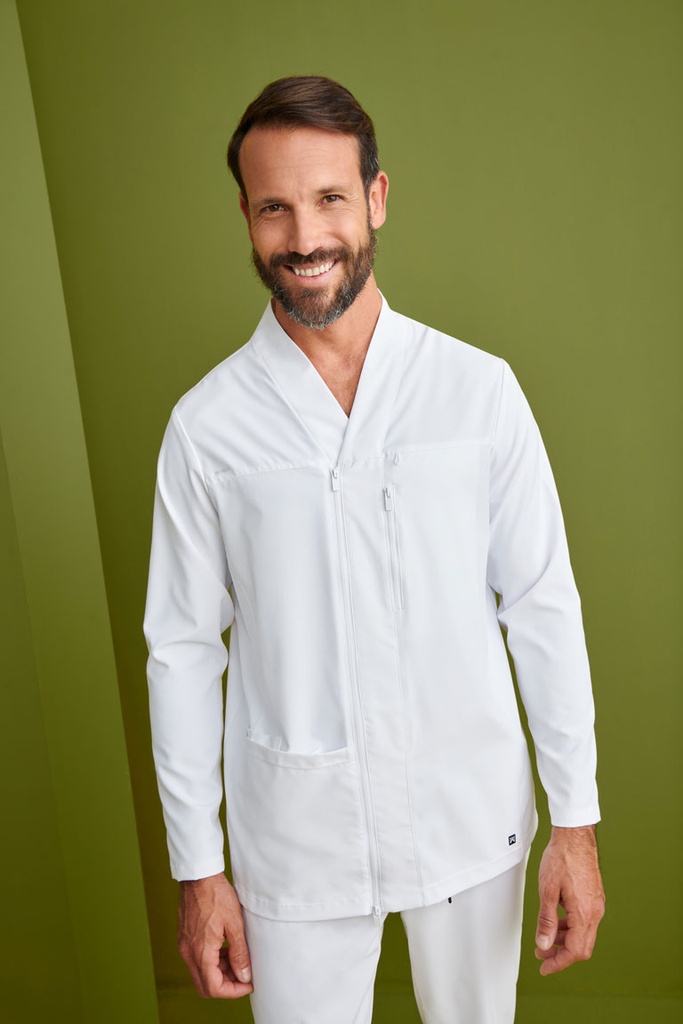 [VELA 11.26_10_S] CASACA M/L CRO CREMALLERA CUELLO PICO MICROFIBRA ELASTICA VELA (S, 10 BLANCO)