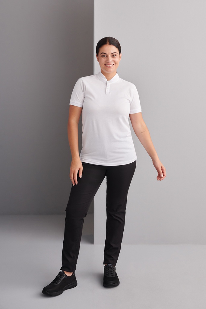 [03013_10_XS] POLO PIQUÉ MANGA CORTA CUELLO MAO DOBLE 03013 (XS, 10 BLANCO)