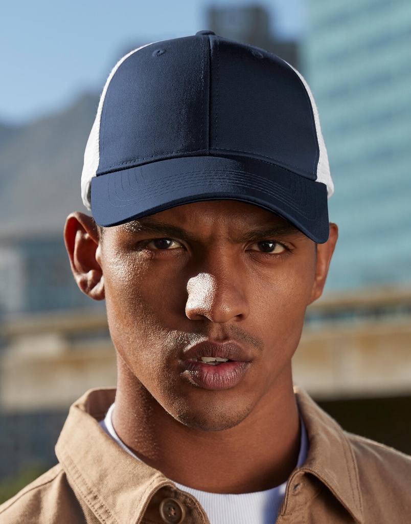[B646_200_One Size] GORRA TRUCKER URBANWEAR PANEL TRASERO MALLA B646 (200 Navy)