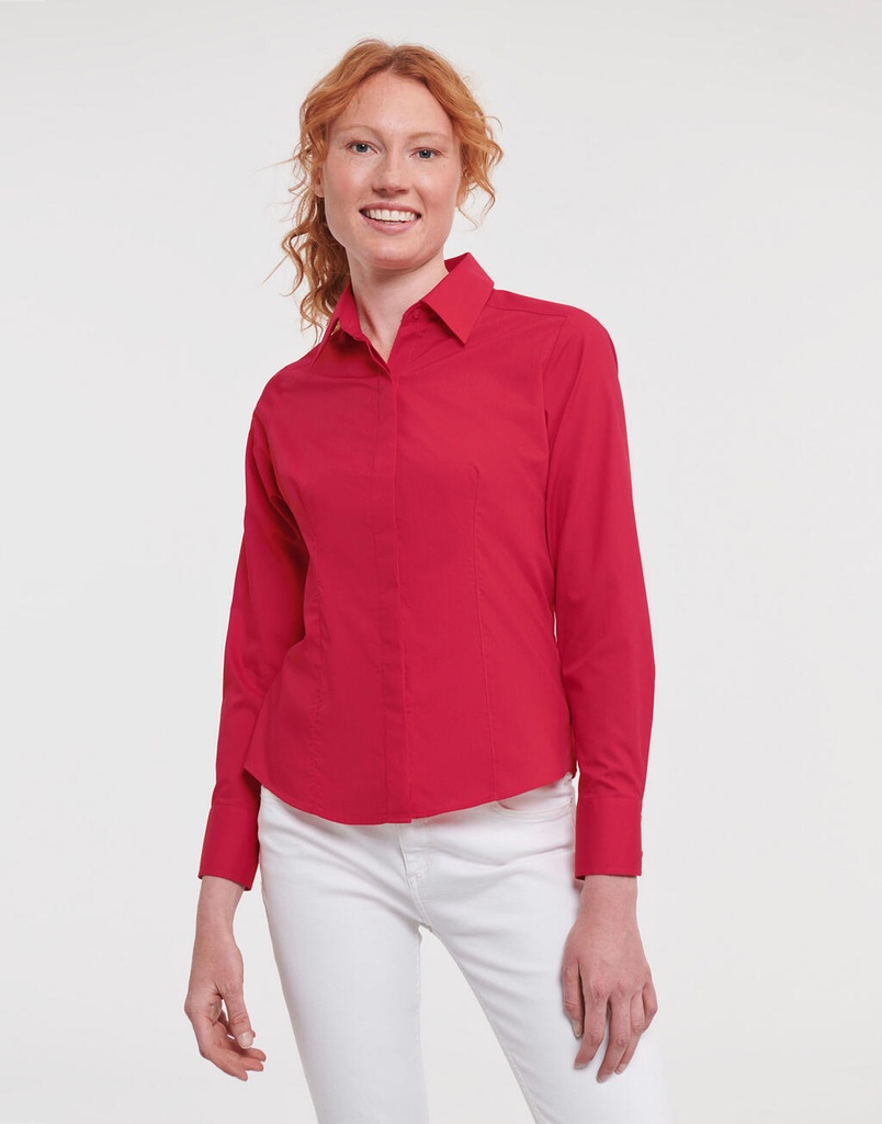 BLUSA M/L BOTON OCULTO POPELIN 65%POL 35%ALG 110GR 924 F