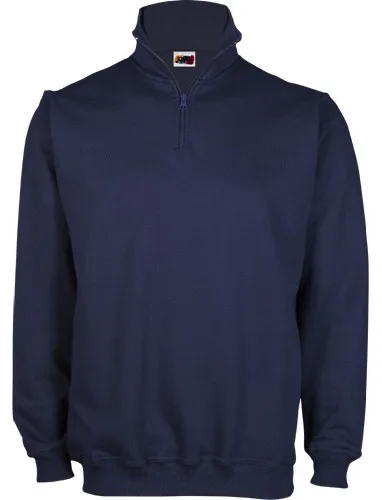[202_MARINO_XS] SUDADERA MEDIA CREMALLERA 50%ALGODON 280GRAMOS SEVILLA (XS, 01 MARINO)