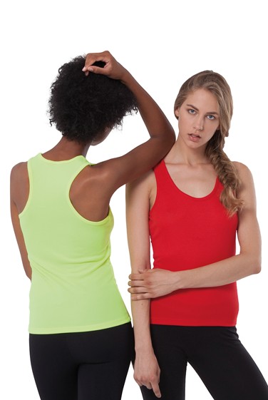 [SPORTARBL_BK NEGRO_XS***] CAMISETA SRA TIRANTE ARUBA 100%POLIESTER COLOR BASICO SPORT (XS, BK NEGRO)