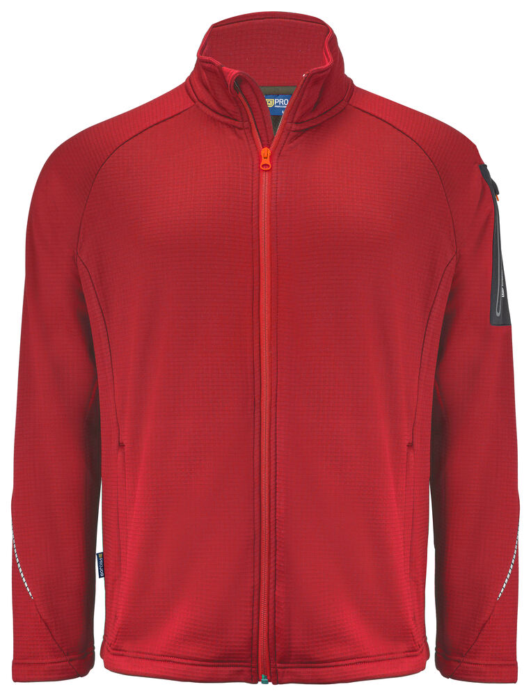 [643319-35-3] MICROPOLAR TECNICO 95% POLIESTER 5% SPANDEX FILOS REFLECTANTES EN MANGA (XS, 35 Rojo)