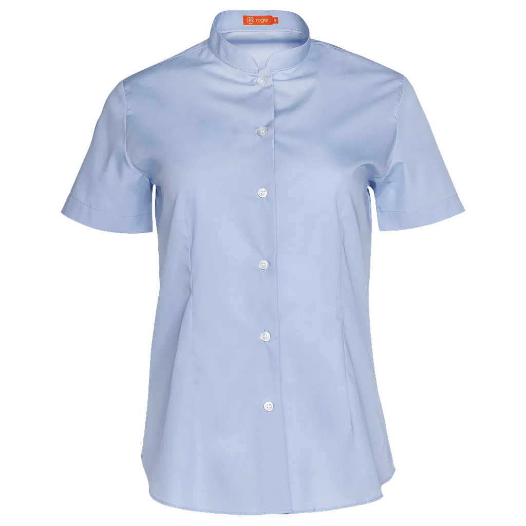 BLUSA M/C MAHO ENTALLADA SIN BOLSILLO 67%POL 33%ALG BASIC GABIN