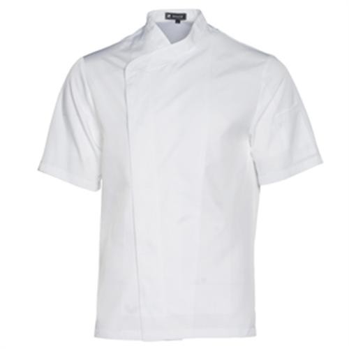 [36920813XS] CHAQUETILLA COCINA M/C 100%POLIESTER ESPALDA COOLMAX MUY FINA (XS, 13 BLANCO)