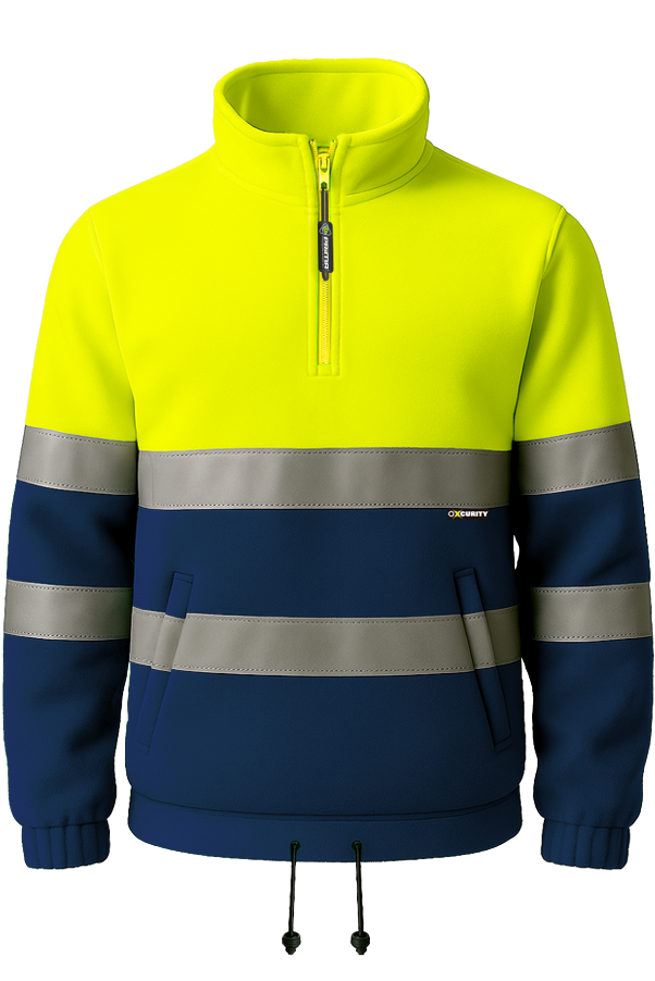 [EVEAMAMAR07] FORRO POLAR REFLECTANTE CREMALLERA EVEREST3 COMBI (XS, Amarillo/Marino)