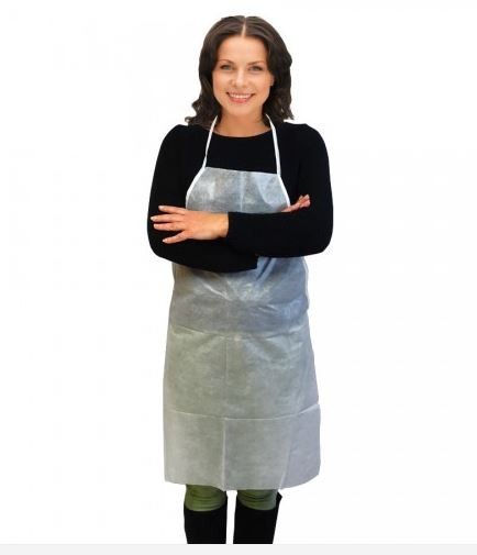 [06/05/050M] DELANTAL PETO 10 UNIDADES DESECHABLE 60x84 CM PLASTIFICADO POLIPROPILENO TNT