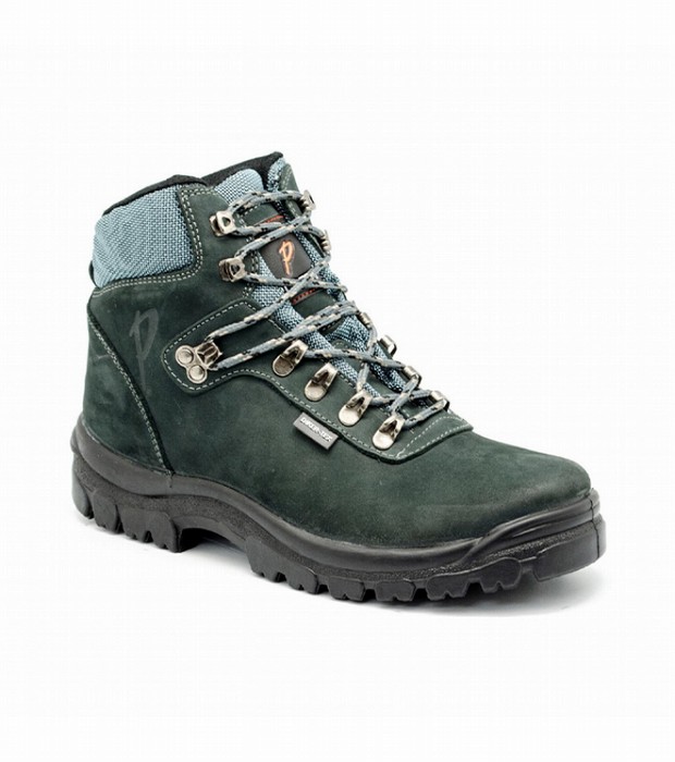 [974_GRIS_42] BOTA TREKKING NOBUCK MEMBRANA IMPERMEABLE SIN SEGURIDAD FABRICACION ESPAÑOLA POSTIGO (42)