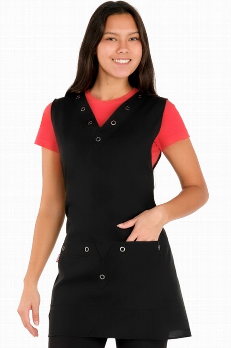 ESTOLA 100% POLIESTER CUELLO PICO OJESTES ADORNO AJUSTE TRASERO