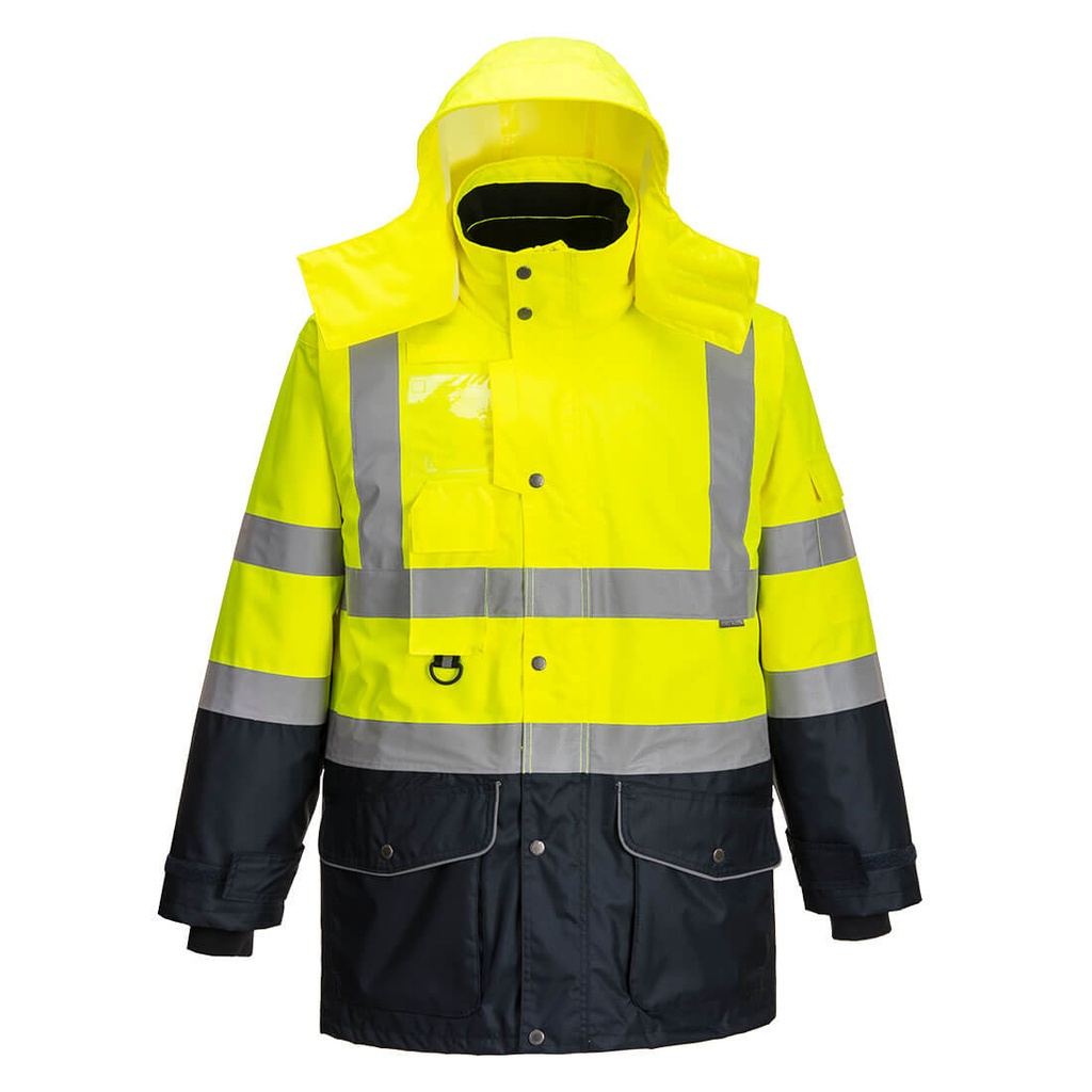 [S426YNRXS] ANORAK 7 EN 1 A/V BICOLOR REFLECTANTE TRAFFIC -40º EN342 (XS, YNR Amarillo/Marino)