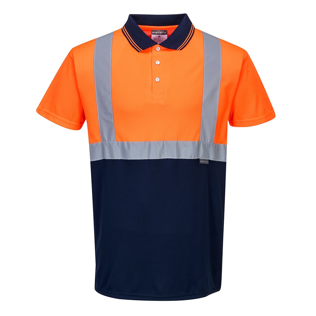 POLO A/V BICOLOR BANDAS REFLECTANTES 100%POL 175GR EN20471 1