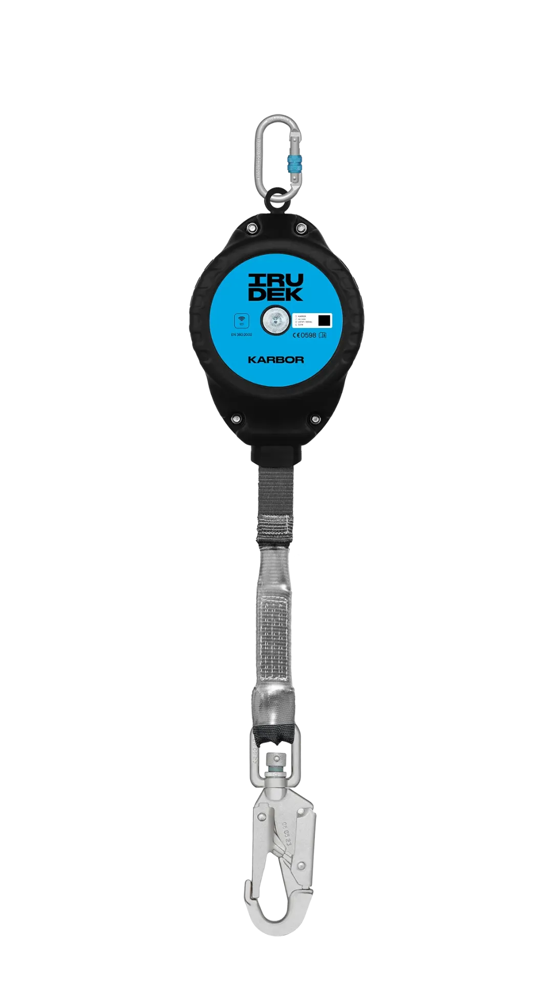 [100307700088] ANTICAIDA RETRACTIL LIGERO CINTA 3.5M LOGITUD MAX 140KG KARBOR EN360 1.90KG