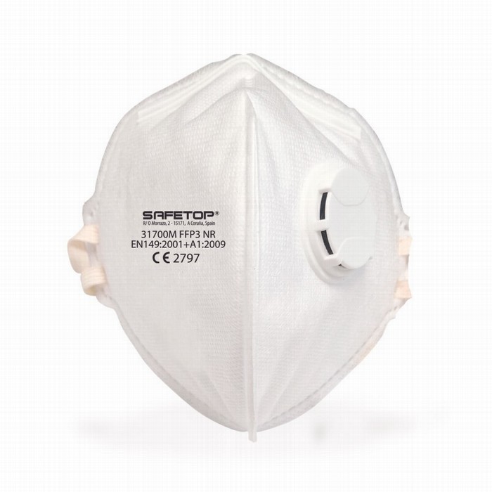 [31700M] MASCARILLA DESECHABLE FFP3 NR CON VALVULA SAFETOP 31700M
